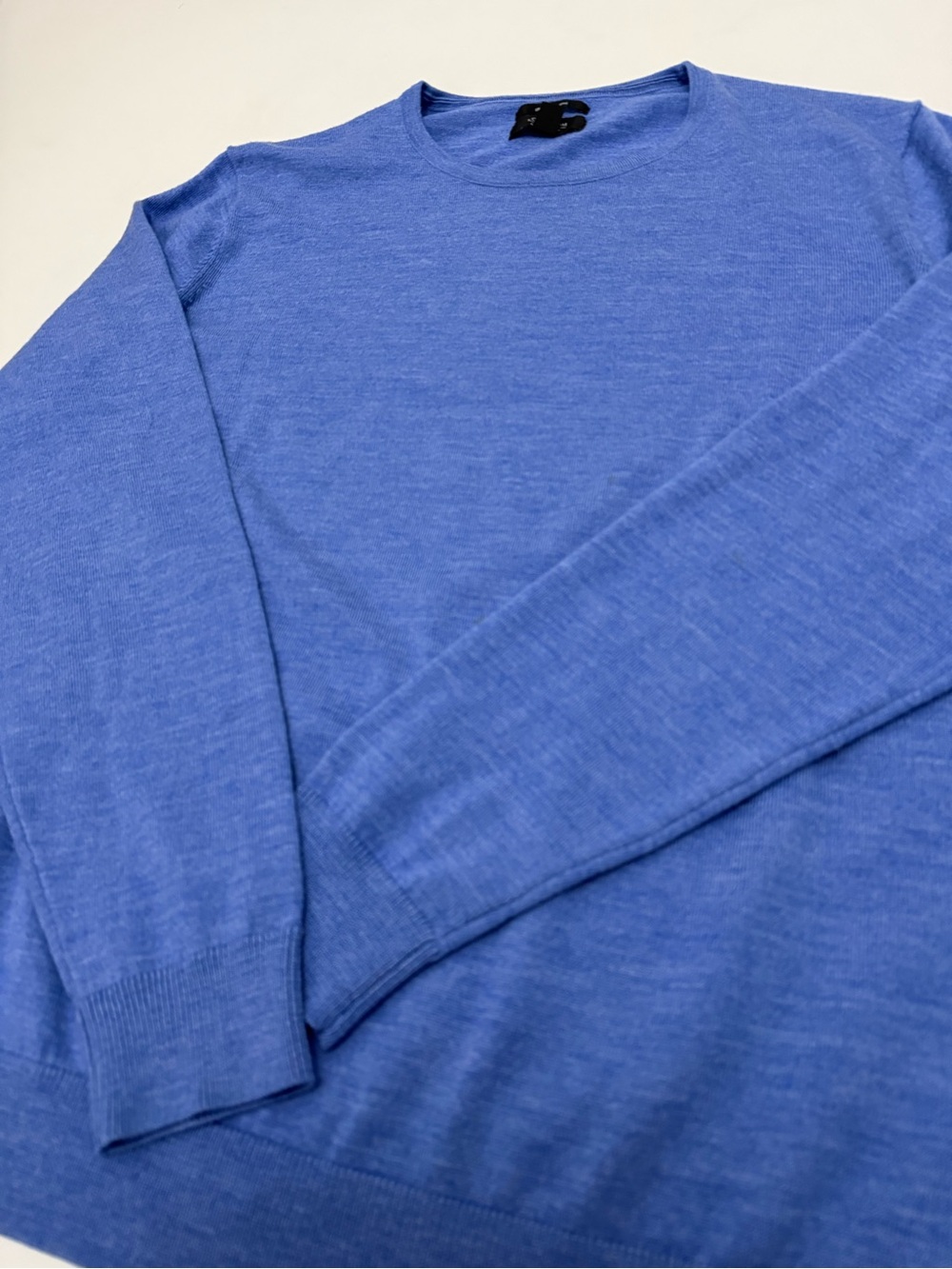 Nordstrom Men's 100% Merino Wool Lightweight Crewneck Sweater - Blue - 2XL